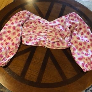 Zara Crop Blouse Top